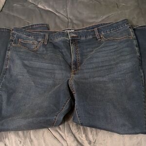 Terra & Sky Men's Relaxed Fit Jeans in Deep Blue